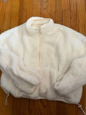 Aeropostale Plush Sherpa Pullover - Cream White